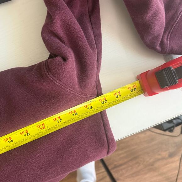 Obey Maroon Hoodie with Pink Floral Sleeves - Picture 5 of 6